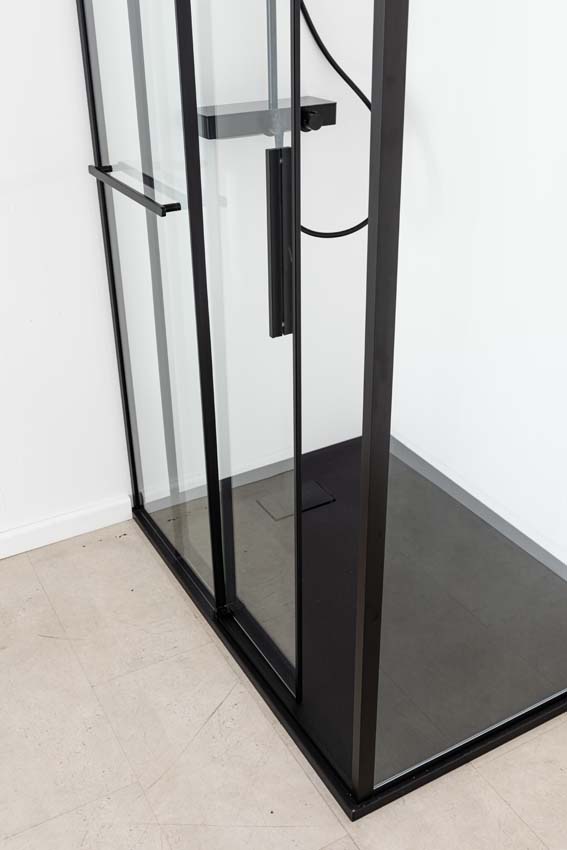 Doucheschuifdeur Ulani zwart 138-140x200cm