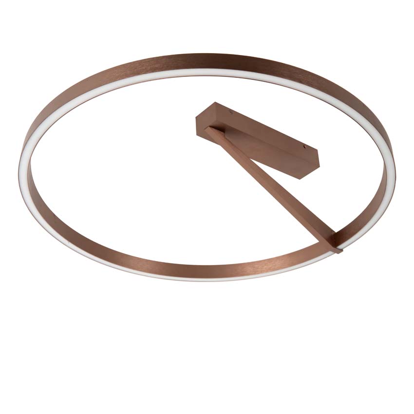 Lucide Premium Applause - Plafonnier - Ø60cm - LED dimmable - CCT - 1x40W 2200K/4000K - Café