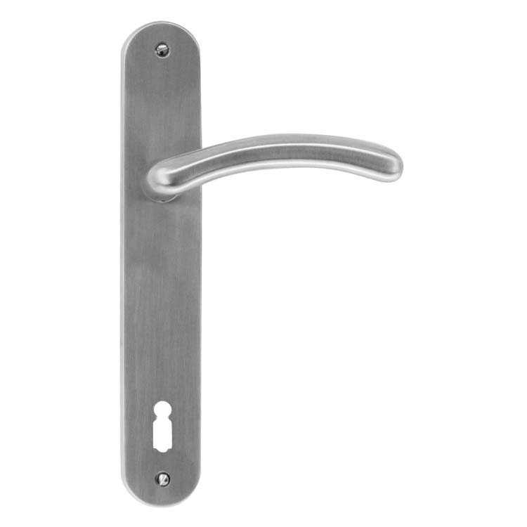 Poignée de porte andria look inox plaque