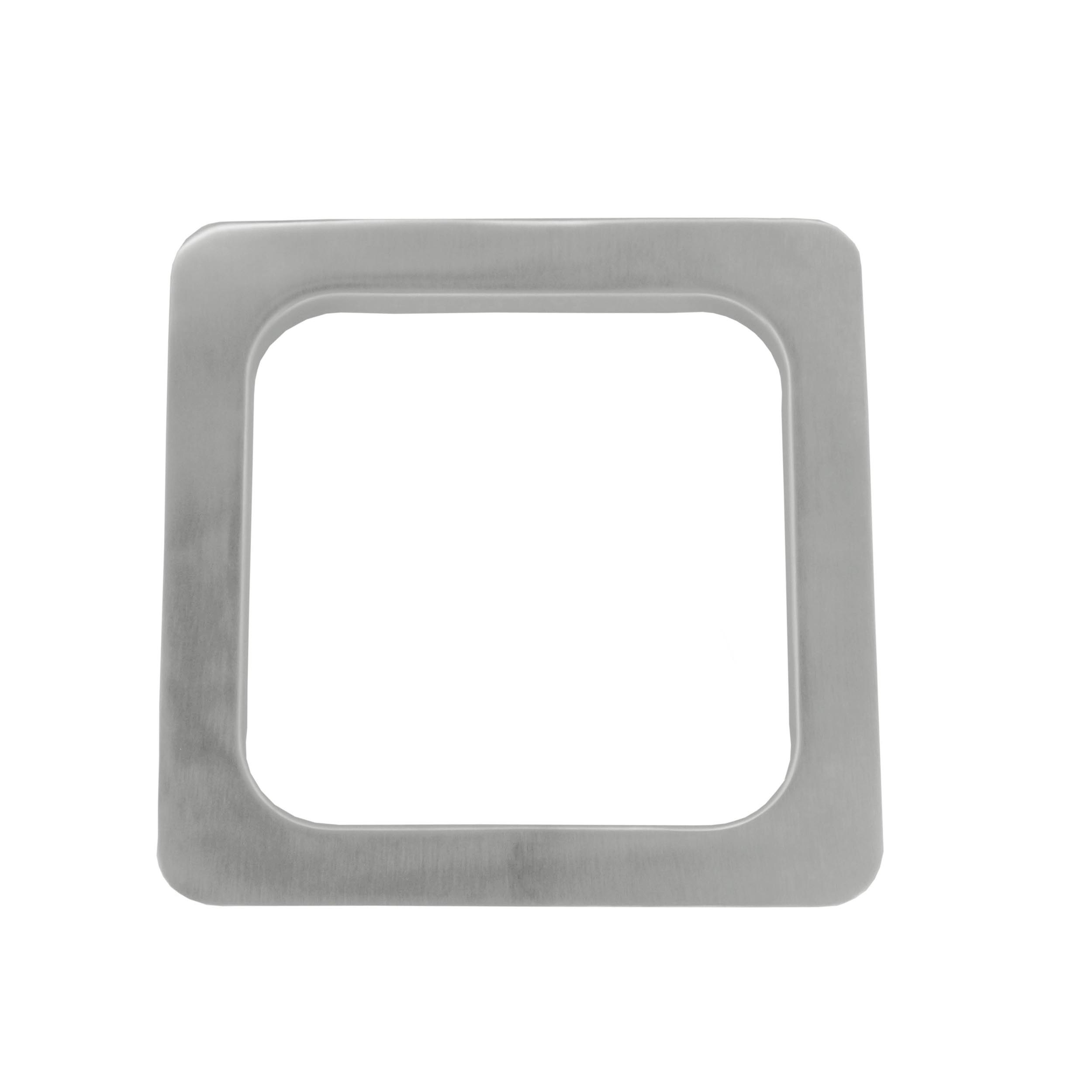 Patrijspoort pro 200mm vierkant inox plus zond vijsgaten