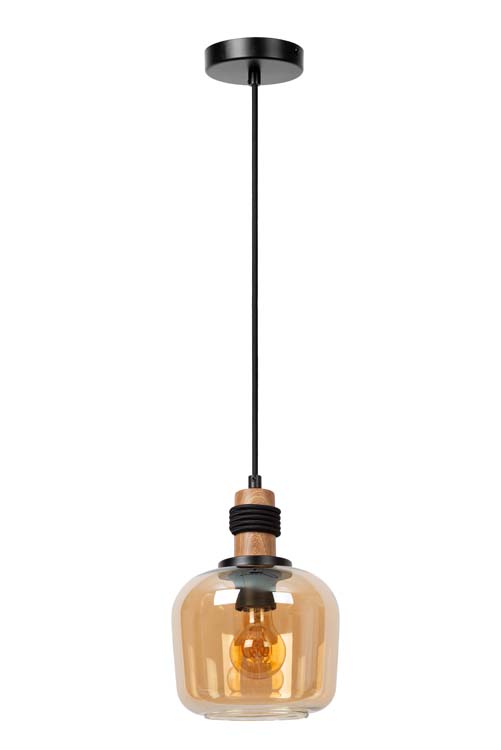 Lucide ILONA - Suspension - Ø 18 cm - 1xE27 - Ambre