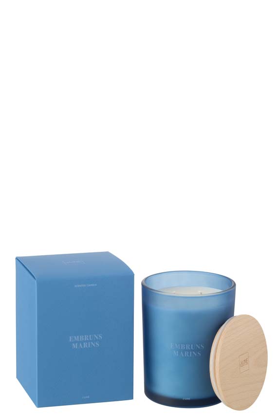 Geurkaars Accords Essentiels blauw 11x11x14cm 52H Geurkaars Accords Essentiels blauw 11x11x14cm 52H