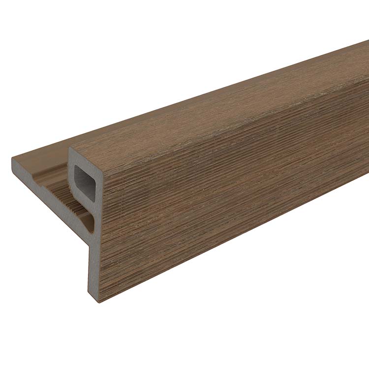 Eindprofiel line up outdoor composiet teak 7x5x300cm