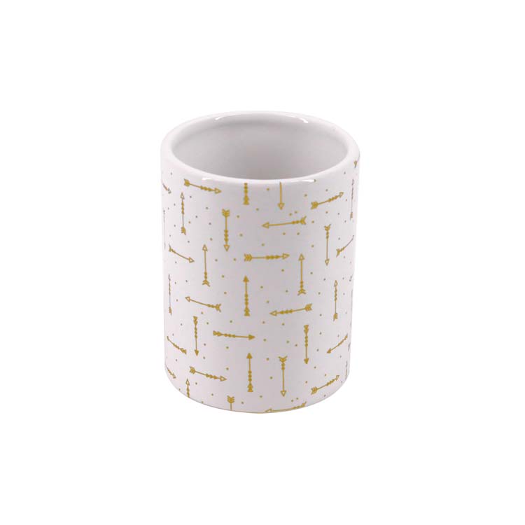 Gobelet Allibert Arrow blanc/or