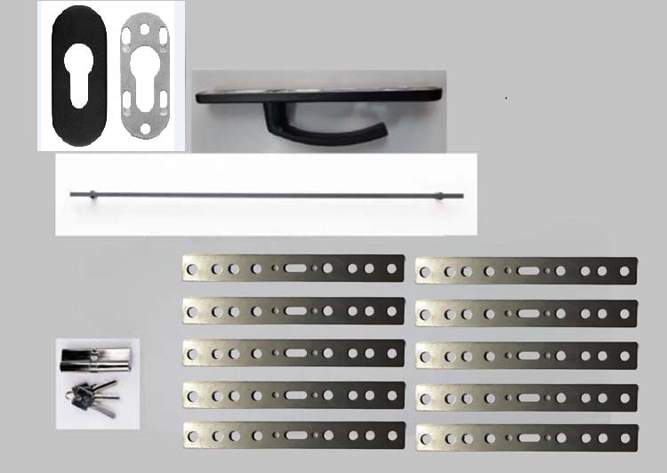 Accessoires complète noir/noir avec tirant de 1800 mm