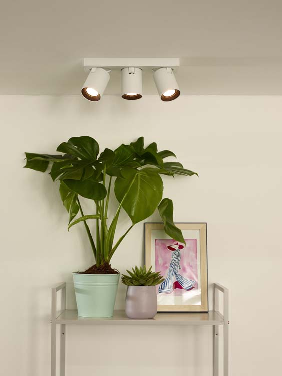 Plafondlamp - wit - 3xGU10 - 5W