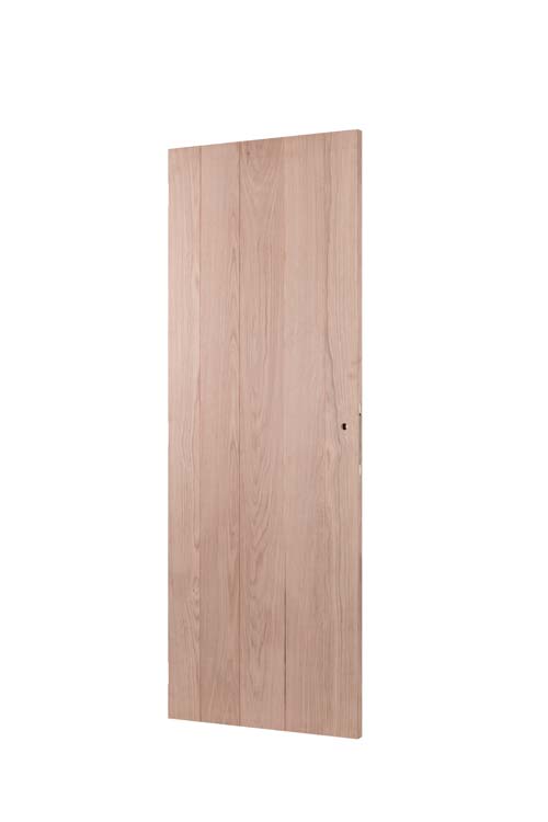 Bloc-porte fini Belves chêne planches alvéolaire 83x201.5cm + ébrasement 16.5cm