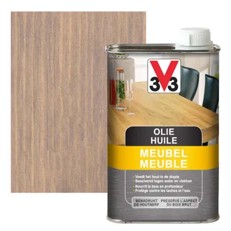 V33 huile pour meubles fumée mate 0,5l