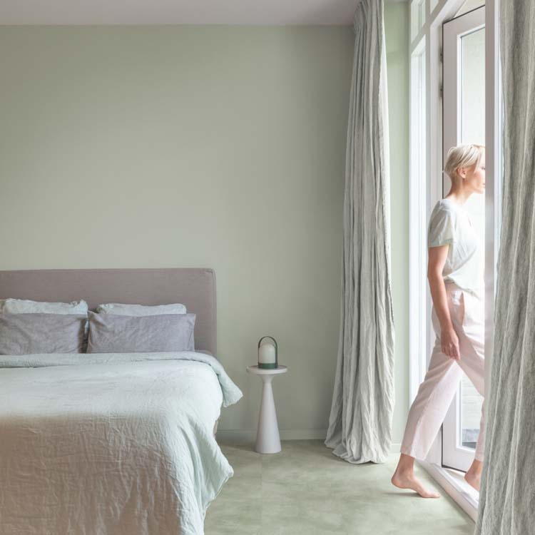 Vinyl vloer Quick-Step Illume tegel 6mm zachte salie groen 85,6x42,8cm met ondervloer Vinyl vloer Quick-Step Illume tegel 6mm zachte salie groen 85,6x42,8cm met ondervloer