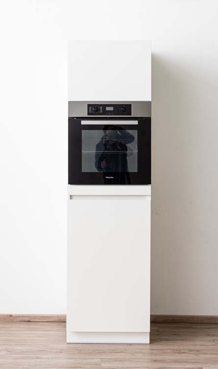Keukenkast Plenti kolomkast voor oven en koelkast wit 60x208cm