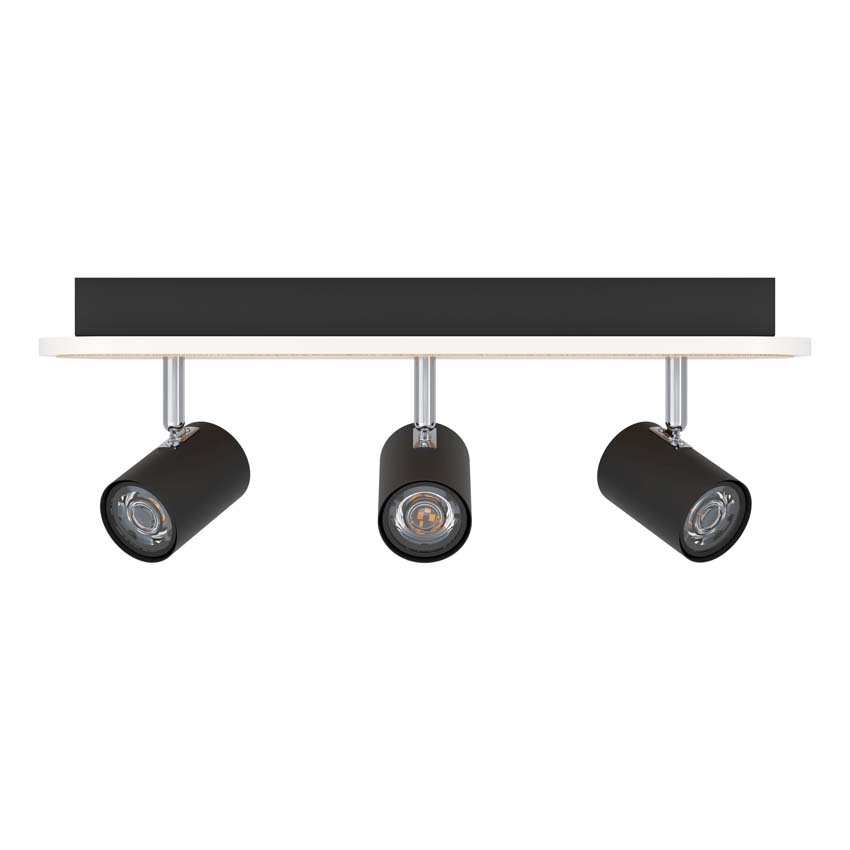 Spot en saillie - Noir/brun - 46x10x15 cm - Dimmable - LED - 3x20W - 3000K