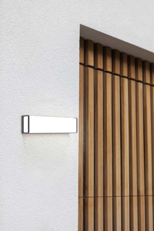 Eclairage extérieur applique murale LED gris foncé 4000K 2200LM 34W