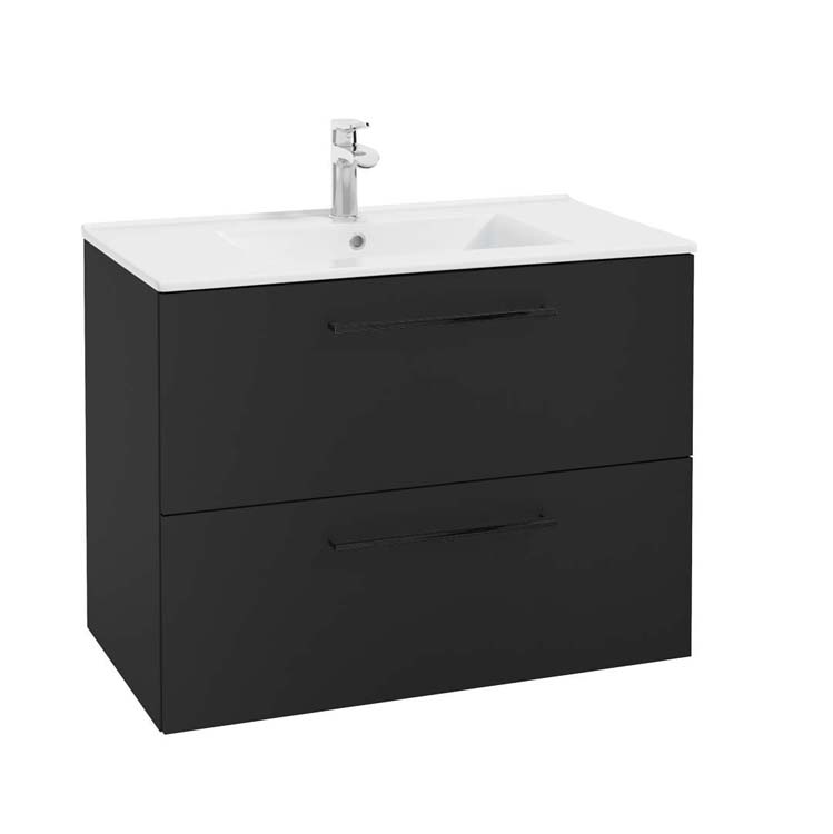 Meuble de salle de bain Dexx noir mat 800 mm