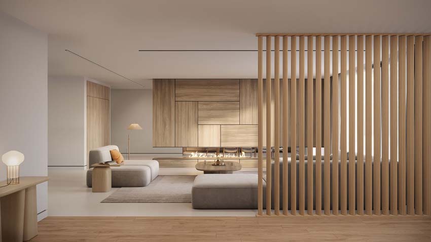 Lamelle Line up Separo chêne clair 12x277x3,6cm