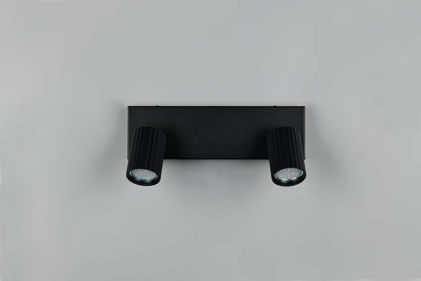 Spot en saillie - Noir - 30x9x14,5cm - Dimmable - GU10 - 2x10W