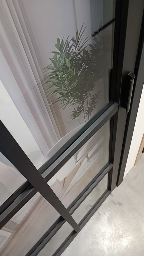 Complete deur 73cm steel look feeling 8R helder glas 201.5cm