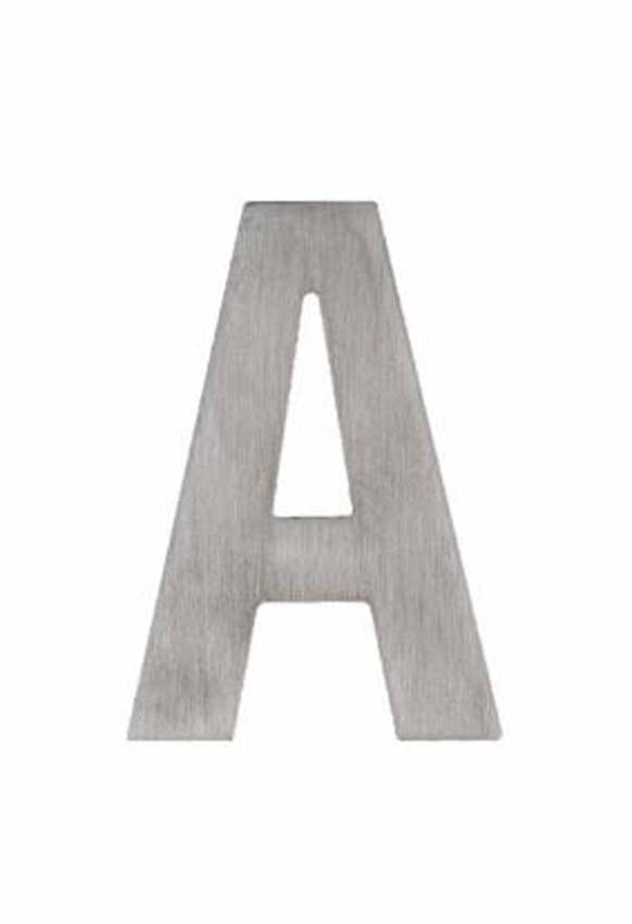Lettre de maison pro A inox plus 5 cm autocollante