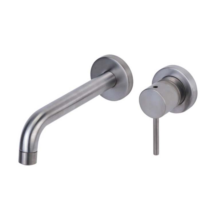 Robinet de lavabo New Country mural nickel brossé