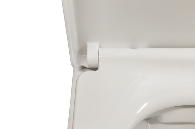 Toilette suspendue Gary sans rebord blanche raccourcie