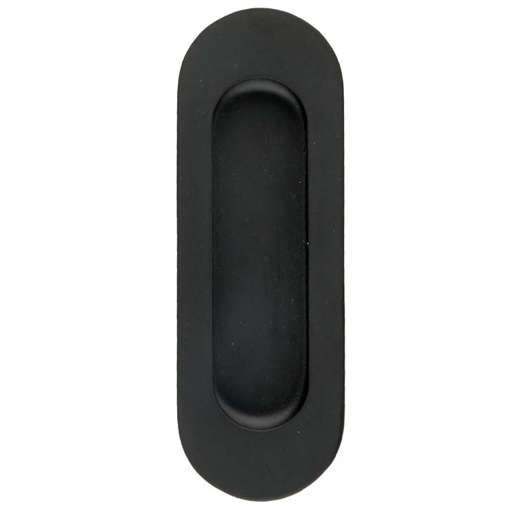 Coquille de porte ovale aveugle noir par pièce