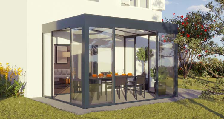 Veranda Versailles alu antraciet 400 x 300 x 240 cm