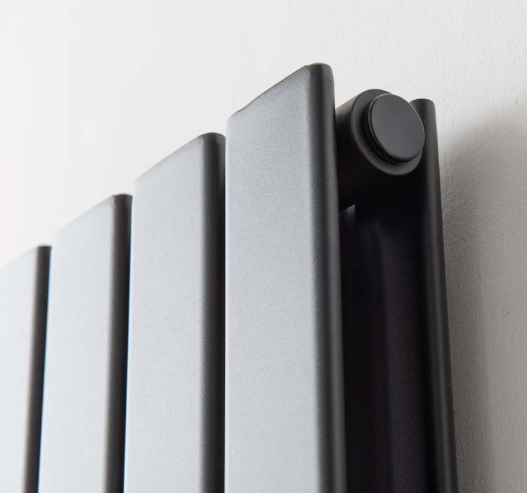 Radiateur Dana 180 x 45,6 cm double noir mat 1623 watt