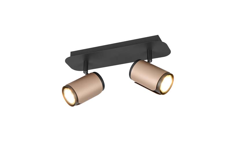 Spot en saillie - Brun café - 30x12x16cm - Dimmable - GU10 - 2x10W