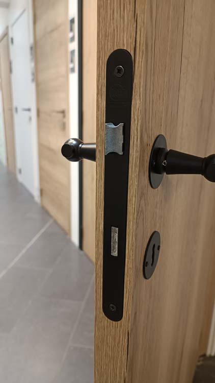 Porte intérieure complète Realwood Oak 201,5x78cm aggloméré tubulaire réversible + châssis 20cm