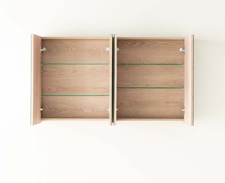 Armoire de toilette Brava chêne 120x70cm