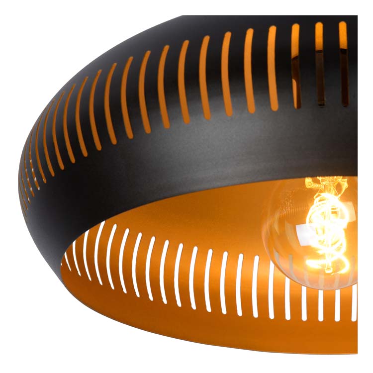 Plafondlamp - zwart - Ø45cm - E27 - 40W