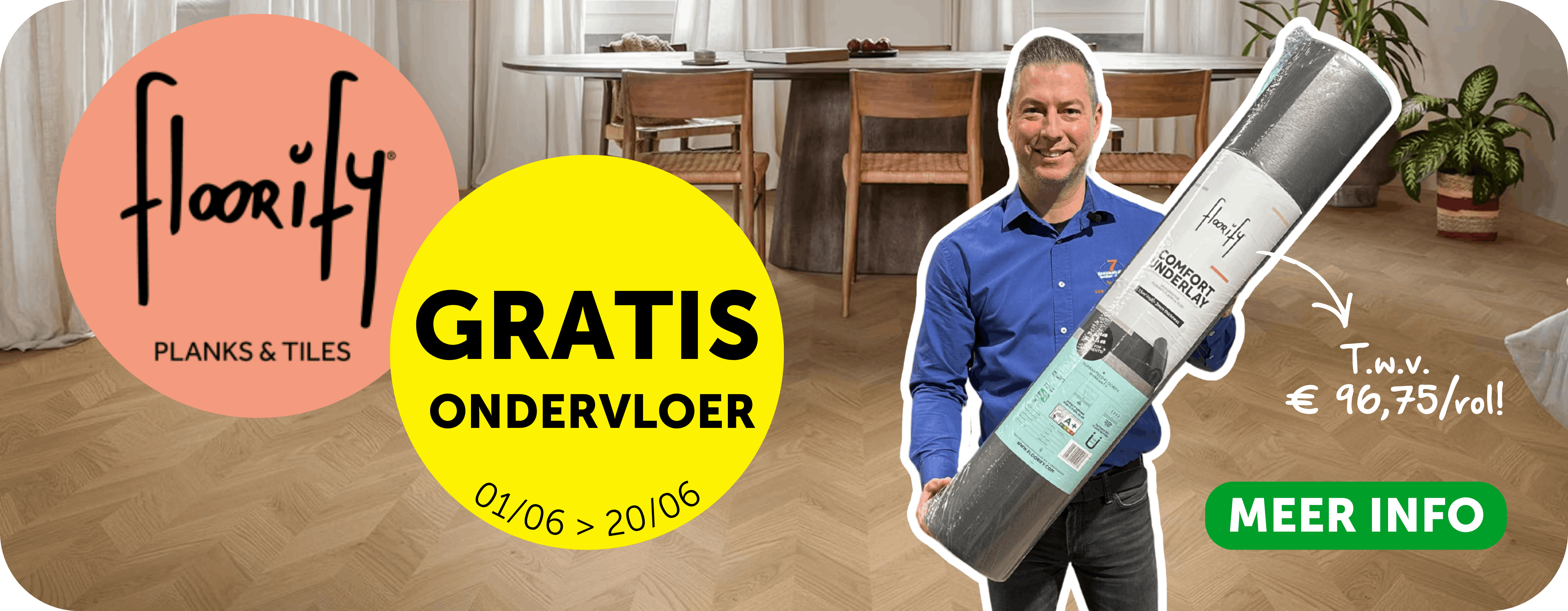 Floorify actie - gratis ondervloer