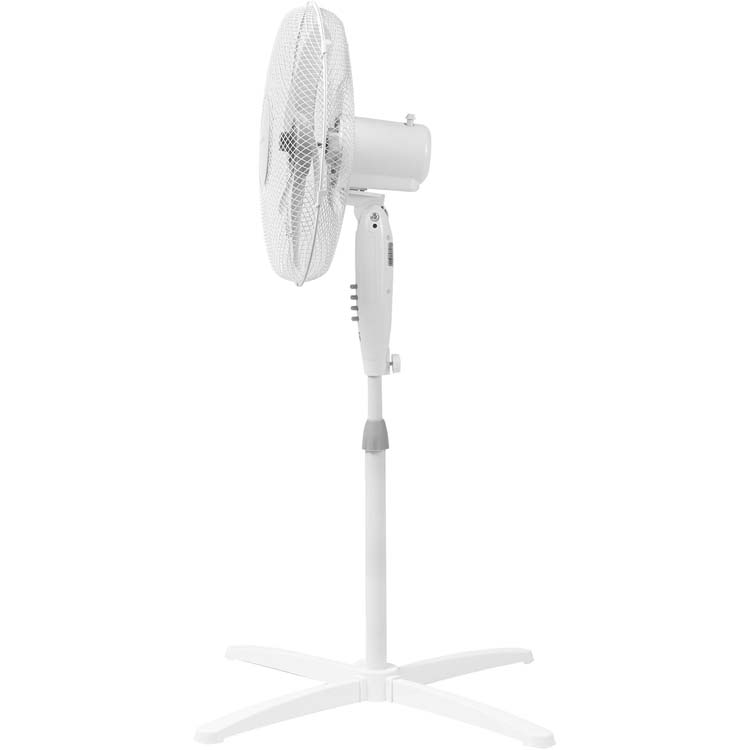 Ventilateur sur pied à 3 vitesses blanc 50 W