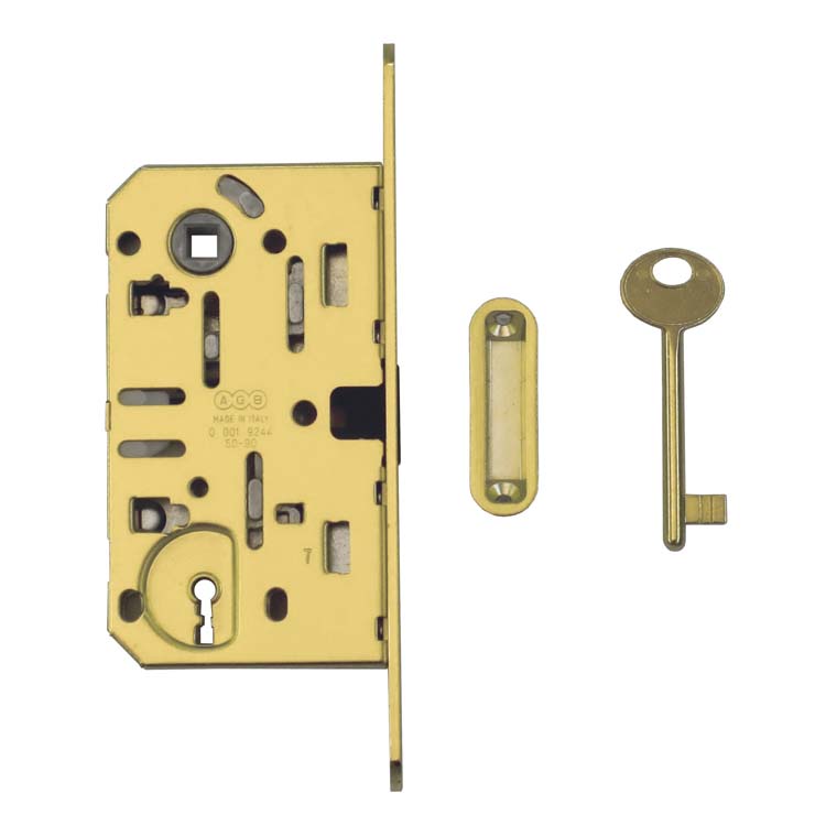 Magneetslot AGB 18mm voorplaat koper 90mm