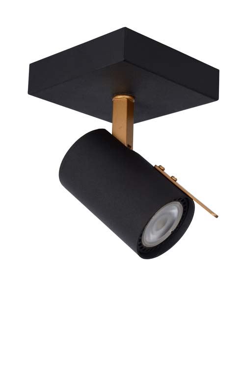 GRONY Wandspot incl DTW Gu10/5W  Zwart/Goud