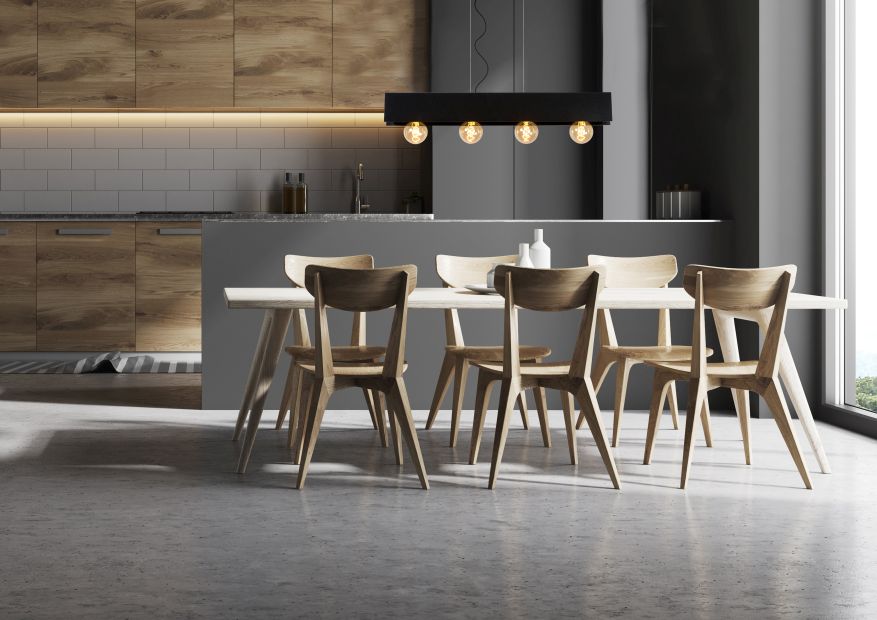 Hanglamp - zwart - 90x7x130cm - dimbaar - 4xE27 - 60W