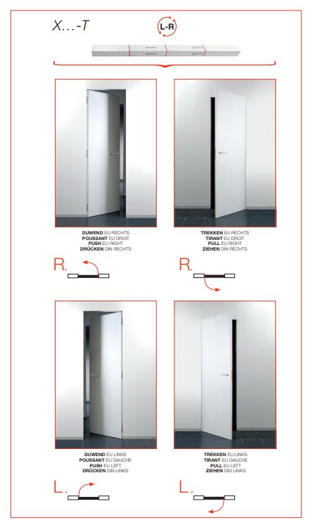 Bloc-porte Xinnix X40 Kit + panneau de porte âme pleine 83x201,5cm