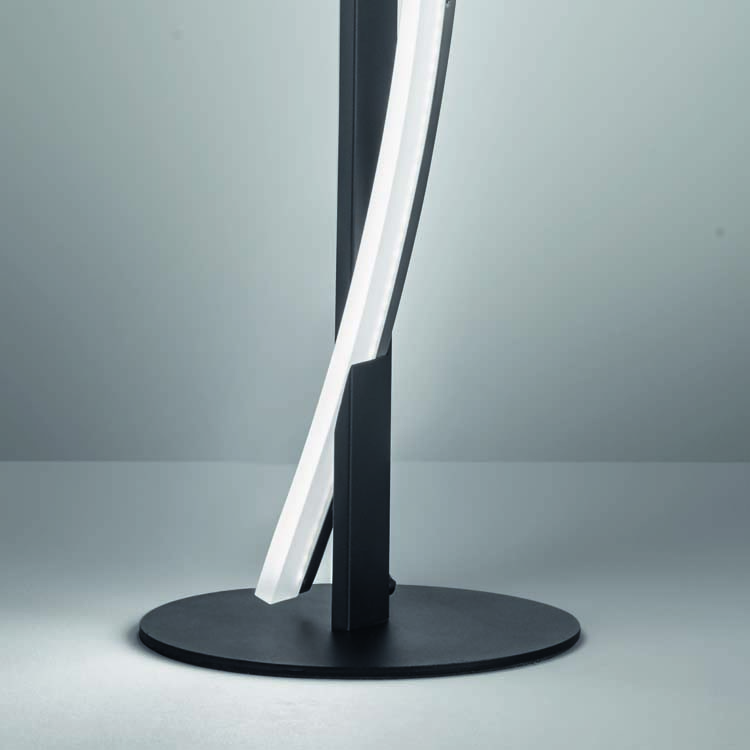 Lampadaire LED noir mat 22W 2900LM variateur hauteur 144.5cm