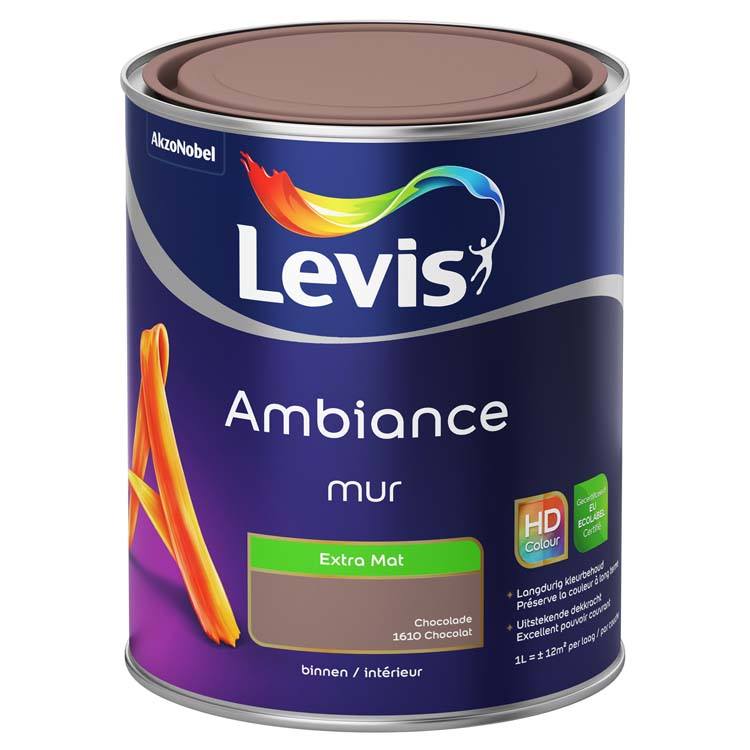 Levis Ambiance muurverf extra mat 1l chocolade