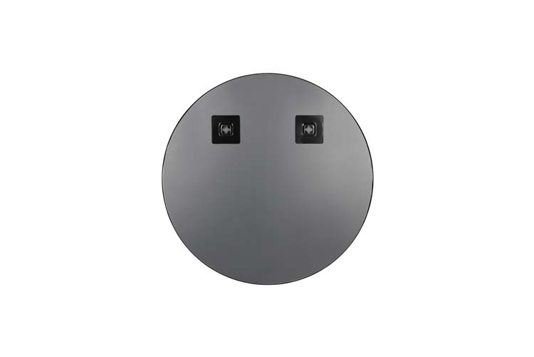 Miroir métal noir D50 cm