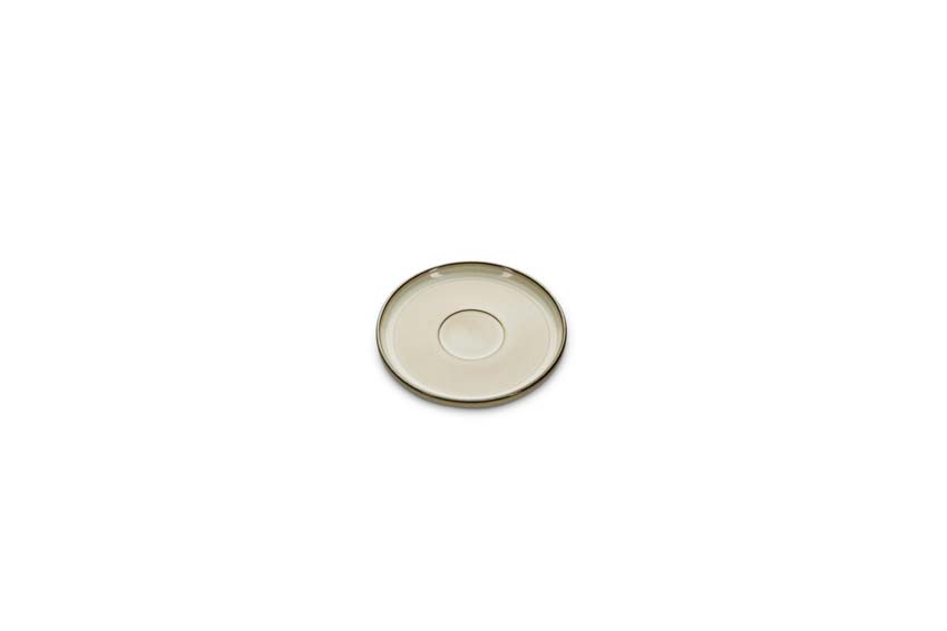 Plat Salt & Pepper Meridian en faïence beige Ø15x2cm