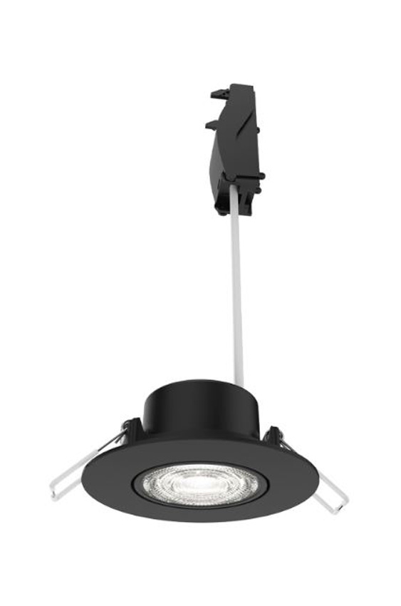 Spot encastrable - noir - Ø9cm - LED - 1x5W - 2700K - IP20