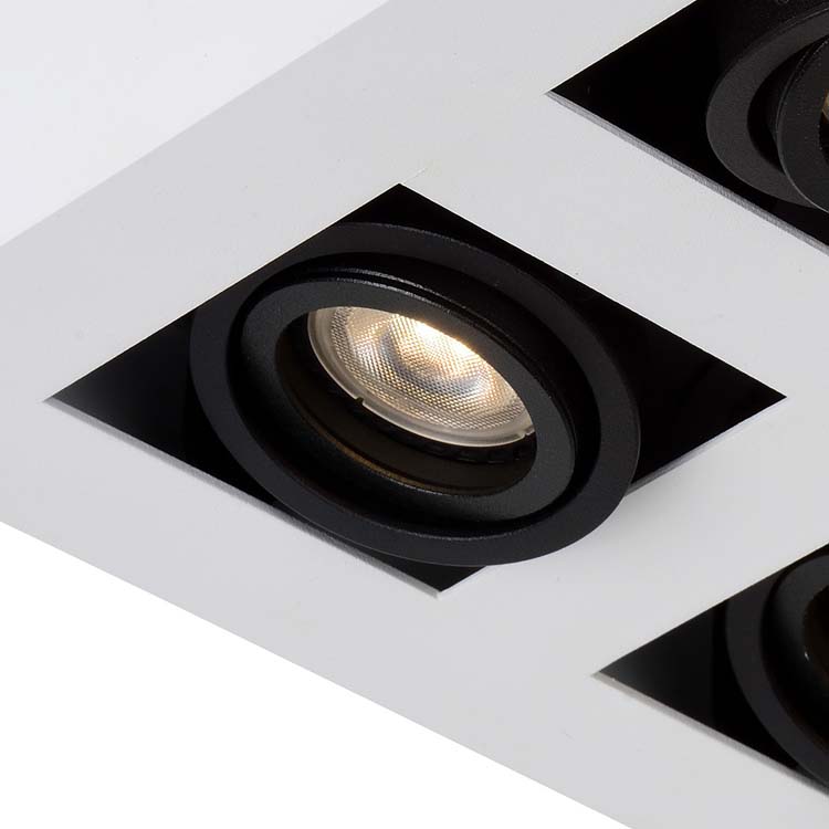 XIRAX - Spot plafond - LED Dim to warm - GU10 - 4x5W 2200K/3000K - Blanc