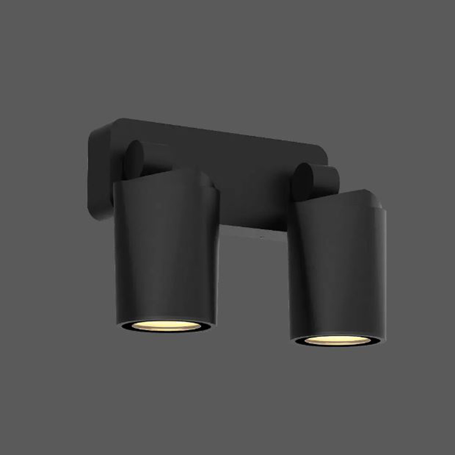 Applique murale - noire - 15,1x19,2x6 cm - GU10 - 2x15W max. - IP65