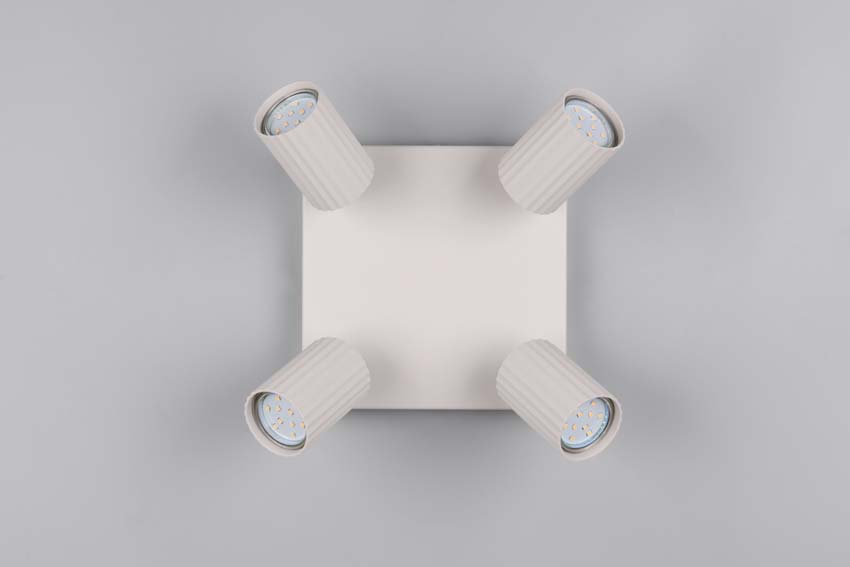Spot en saillie - Gris - 20x20x14cm - Dimmable - GU10 - 4x10W