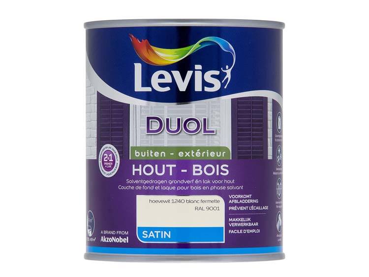 Levis Duol laque bois satin 0,75l blanc fermette