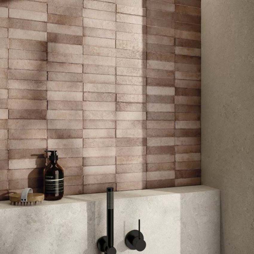 Wandtegel Earth mat nut 40x120cm