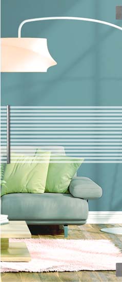 Porte intérieure vitrée complète Sanded in the middle 73x201cm poignée carrée inox + charnières