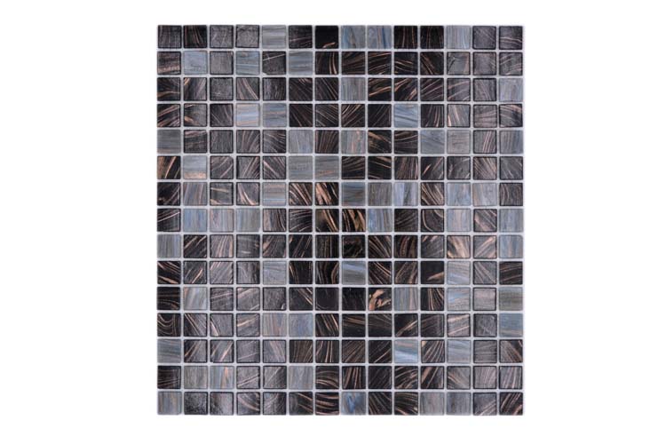 Mosaïque Goldensilk gris foncé brillant 32,7x30,5cm