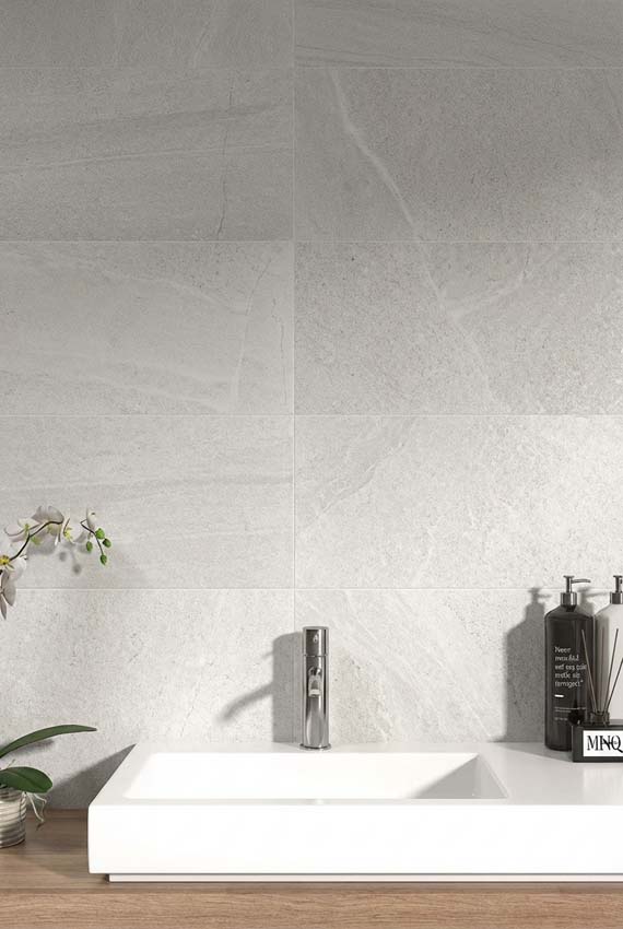 Carrelage mural Spartia mat blanco 30x90cm