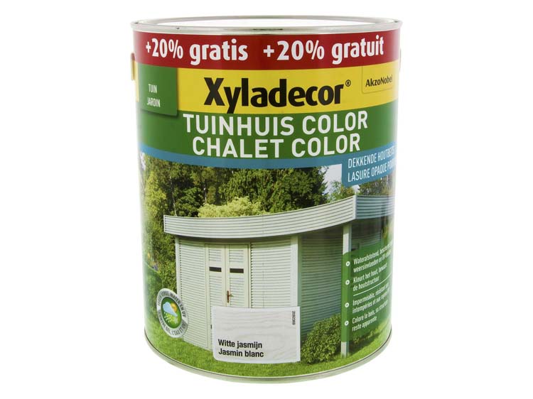 Xyladecor Color lasure bois chalet 2,5l + 0,5l jasmin blanc